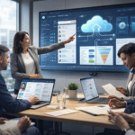 Cloud-based hiring system dashboard showing candidate tracking and recruitment workflow