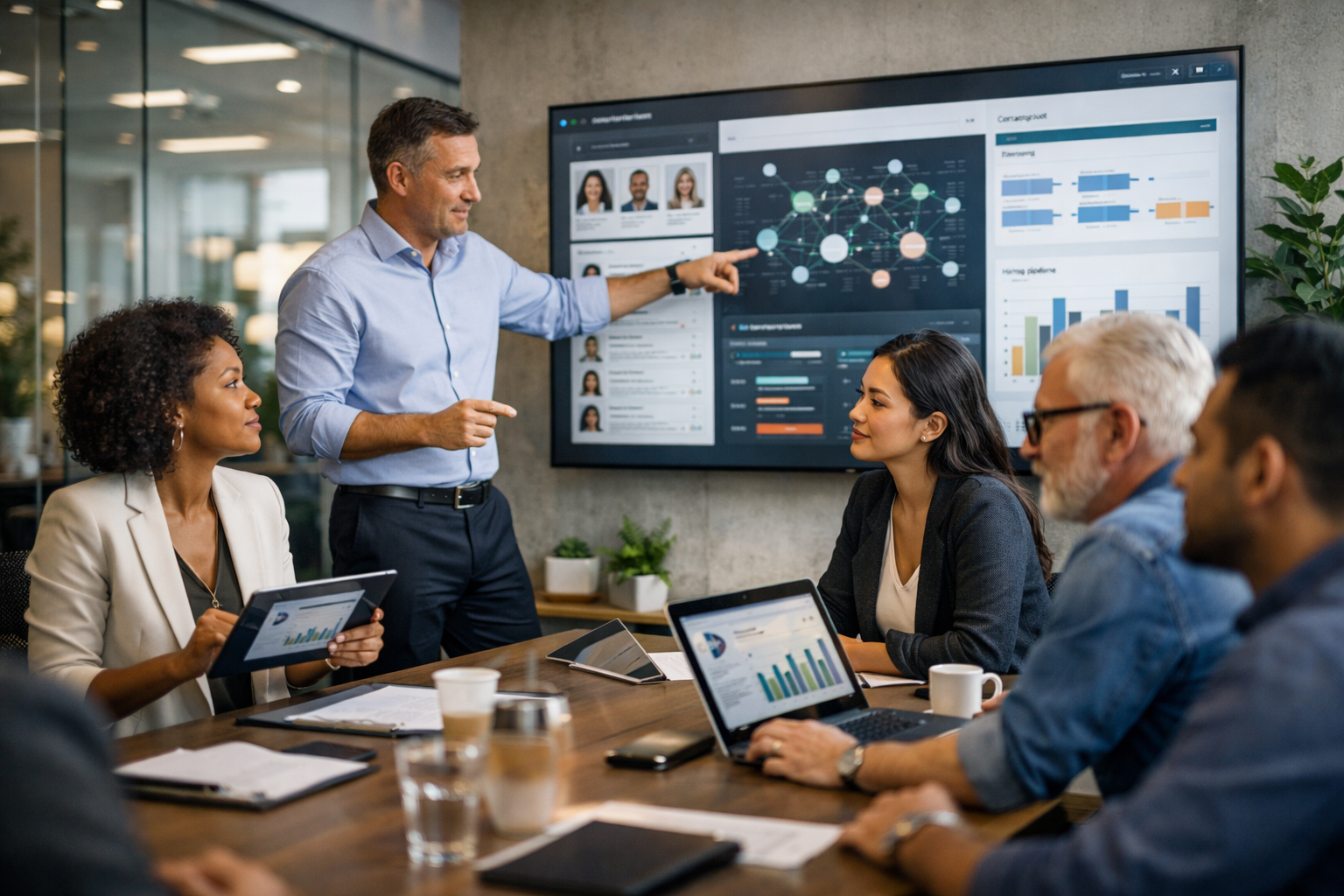 Modern recruitment platforms showing a digital hiring dashboard with candidate tracking and analytics