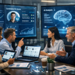 Predictive hiring analytics using AI to analyze recruitment data and forecast candidate success